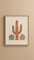Hand-Drawn Cacti Art Print
